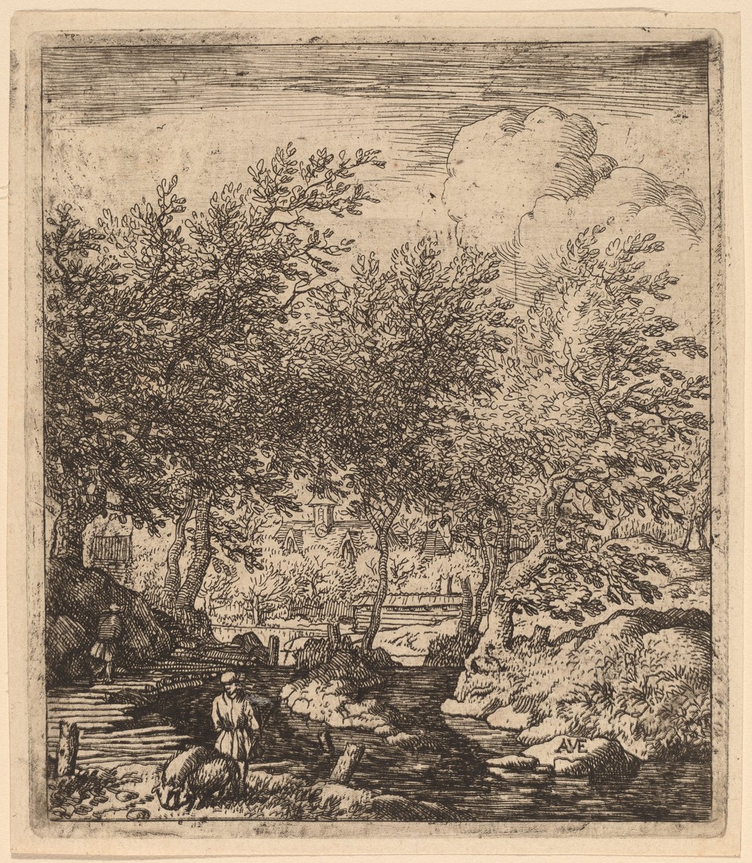 Varkenshoeder door Allart van Everdingen