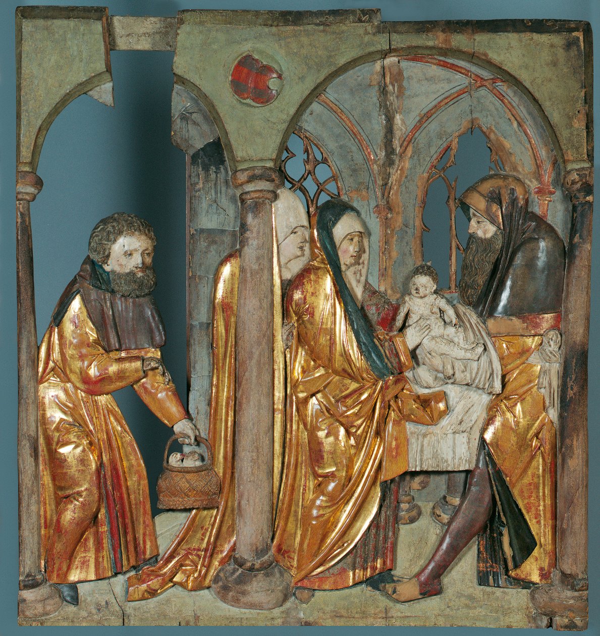 Presentatie van Jezus in de tempel door Allgäuer Bildschnitzer (Umkreis Jörg Lederer)
