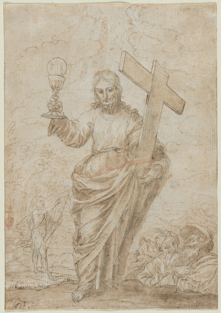 Christus met een kelk en kruis, 1666 door Alonso Cano