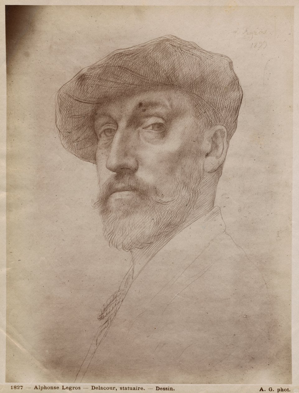 Clovis Delacoux, beeldhouwer, 1899 door Alphonse Legros