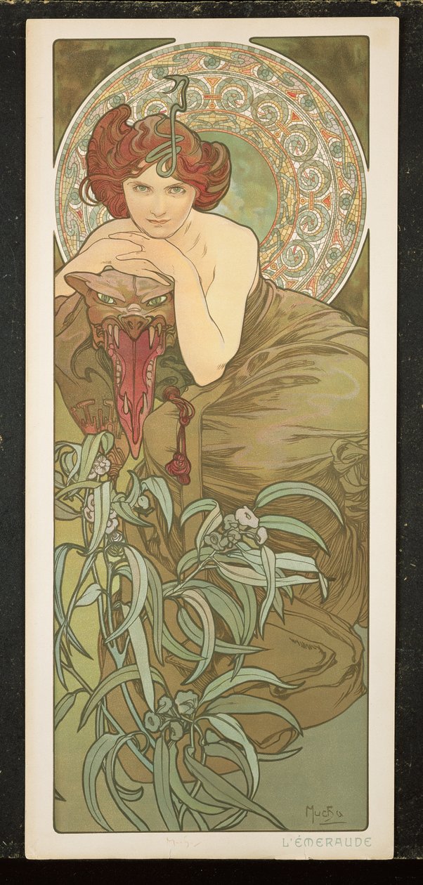De Edelstenen: Smaragd door Alphonse Mucha