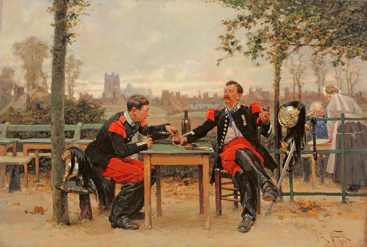 Het feest van de commandant, 1875 door Alphonse Marie de Neuville