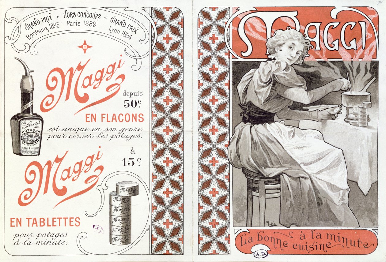 Advertentie voor Maggi door Alphonse Mucha