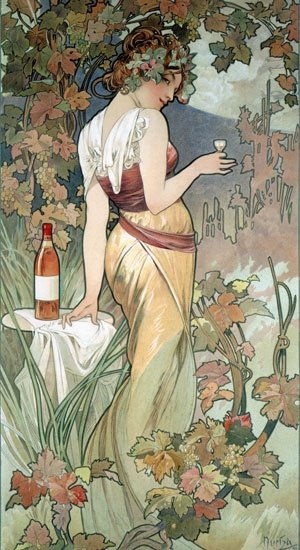 Cognac affiche door Alphonse Mucha