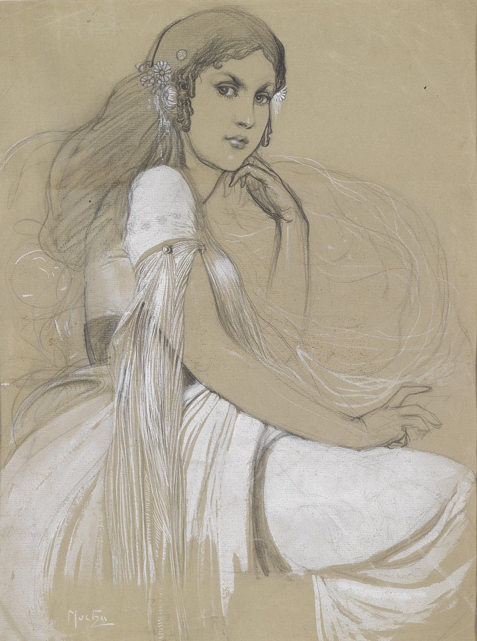 Jaroslava Mucha door Alphonse Mucha