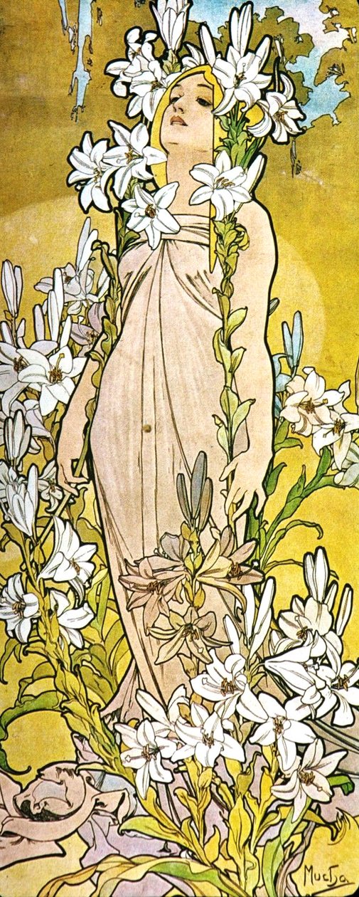 Lelie door Alphonse Mucha