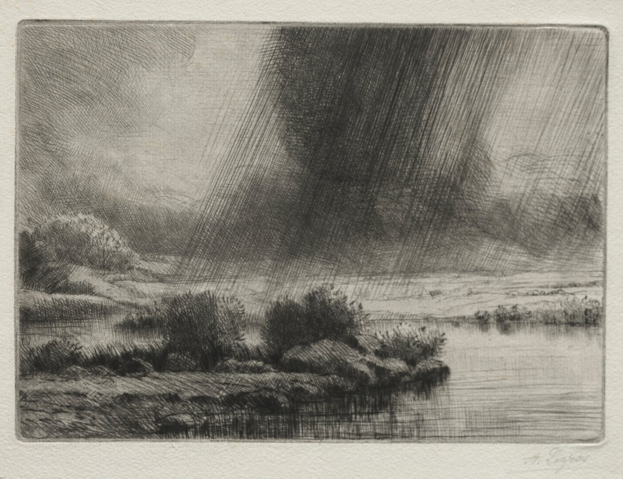 Een storm door Alphonse Legros