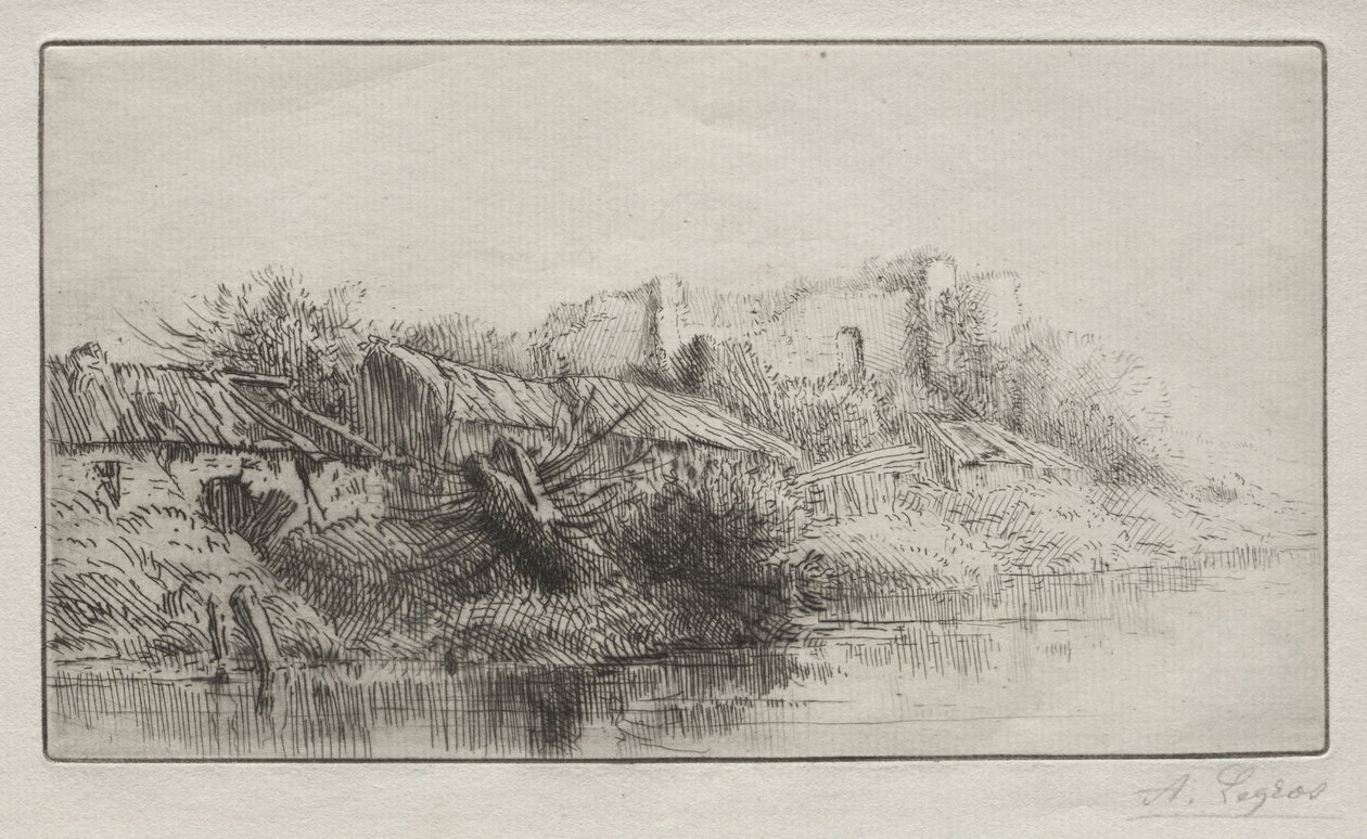 Verlaten dorp door Alphonse Legros
