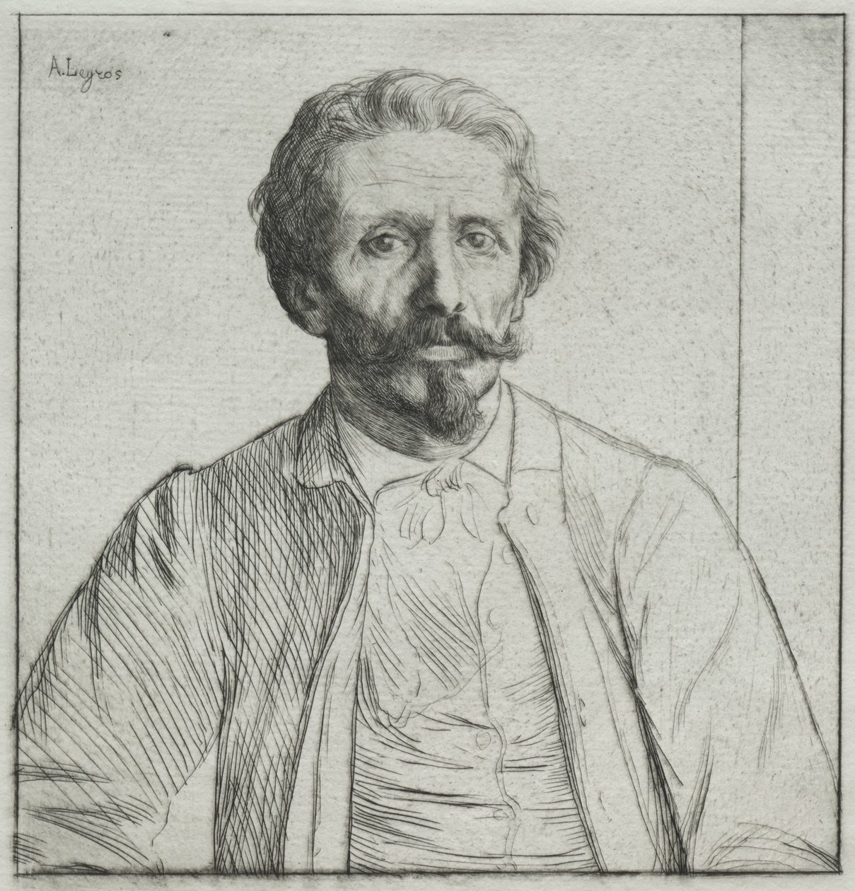 Auguste Delâtre door Alphonse Legros