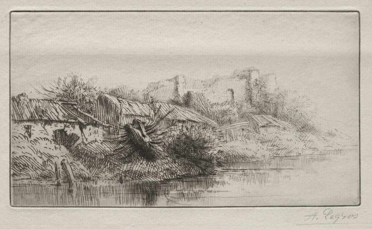 Verlaten dorp door Alphonse Legros