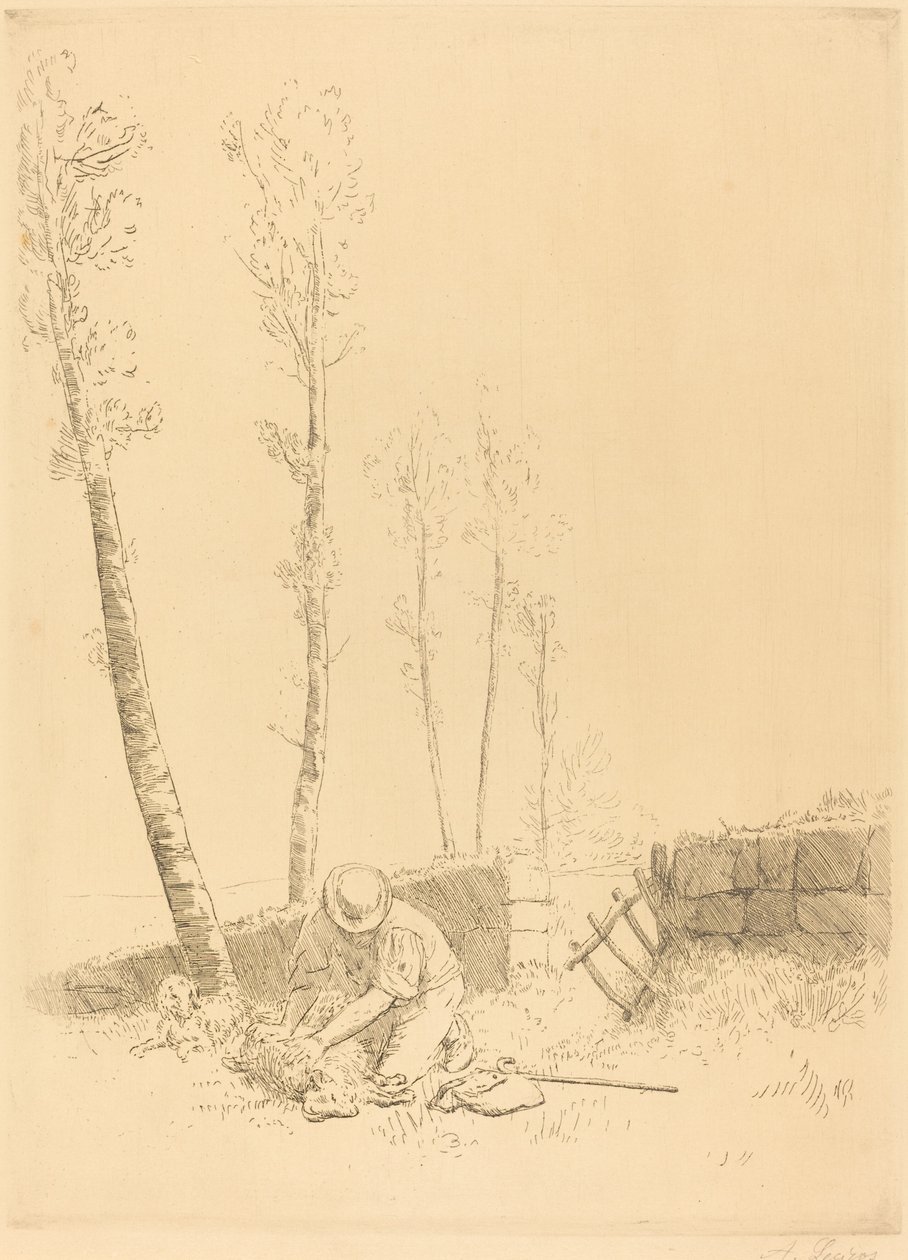 Het vinden van het schaap (Le mouton retrouvé) door Alphonse Legros