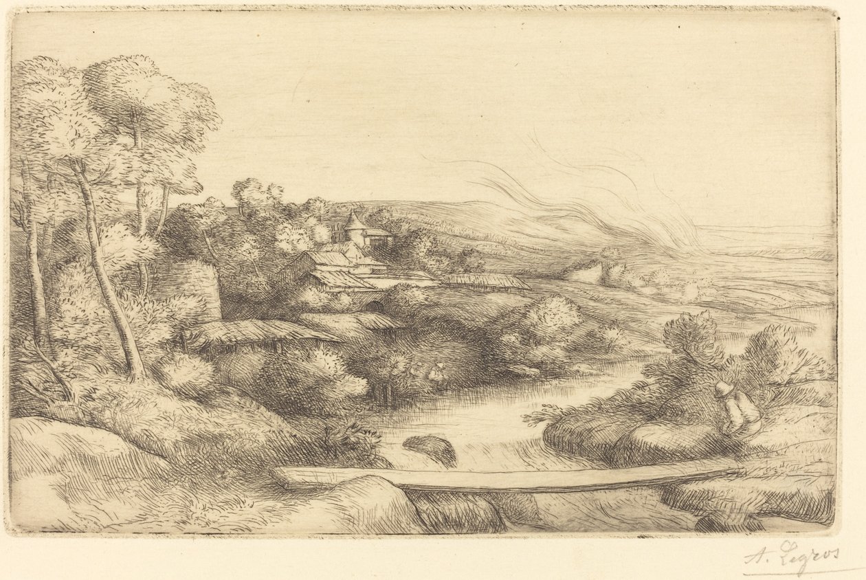 Voetbrug (La passerelle) door Alphonse Legros