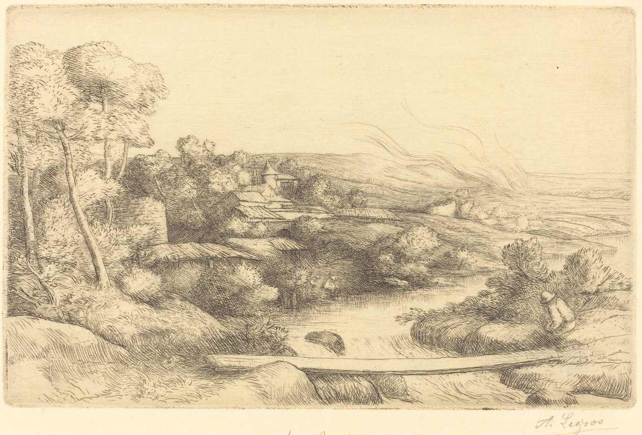 Voetbrug door Alphonse Legros
