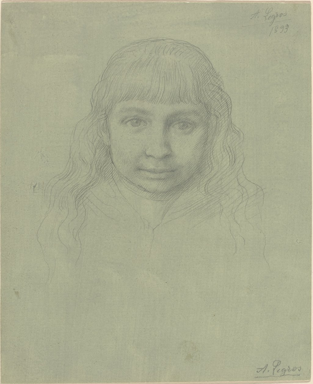 Hoofd van een kind, 1893 door Alphonse Legros