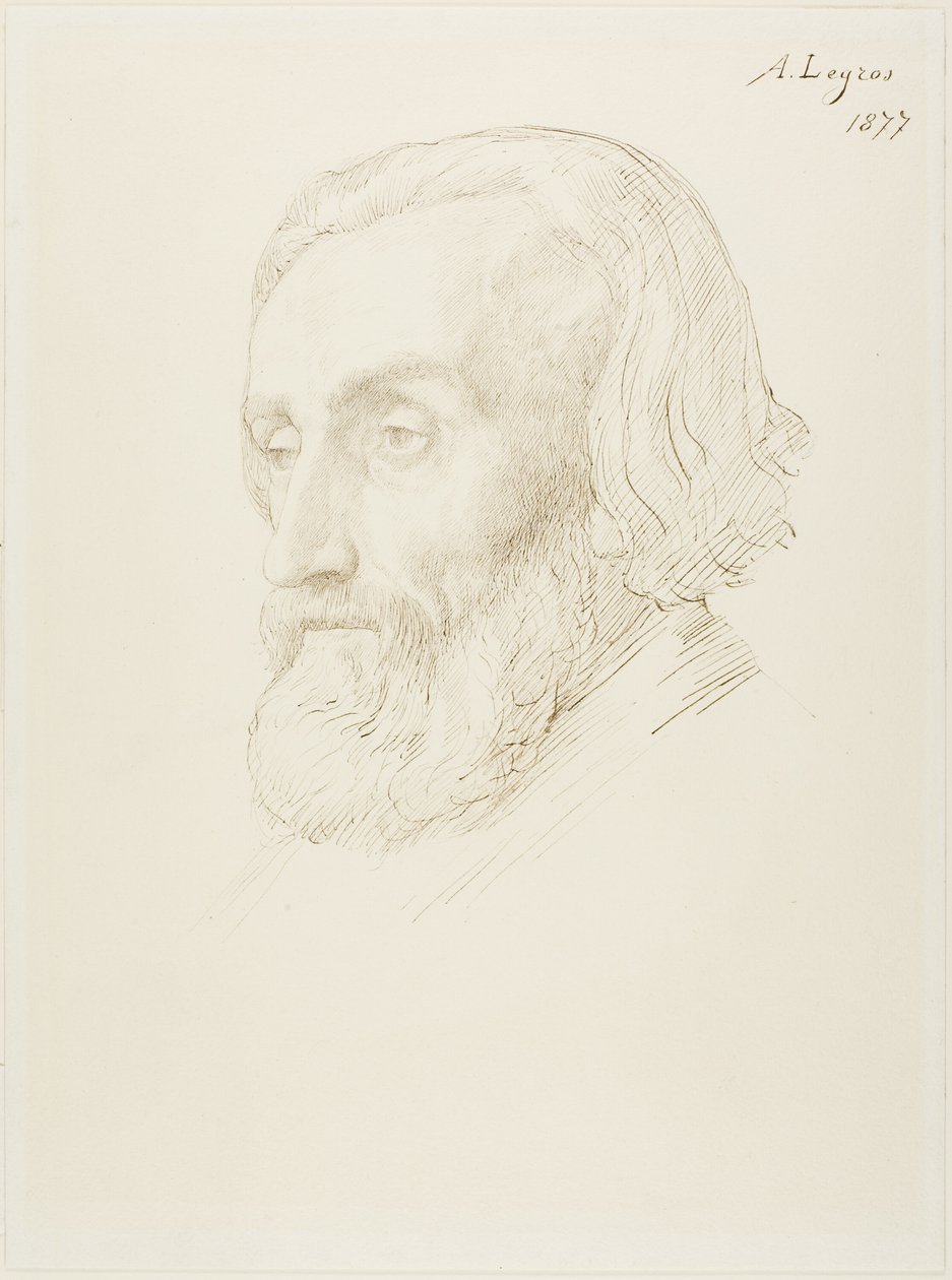 Hoofd van een Man door Alphonse Legros