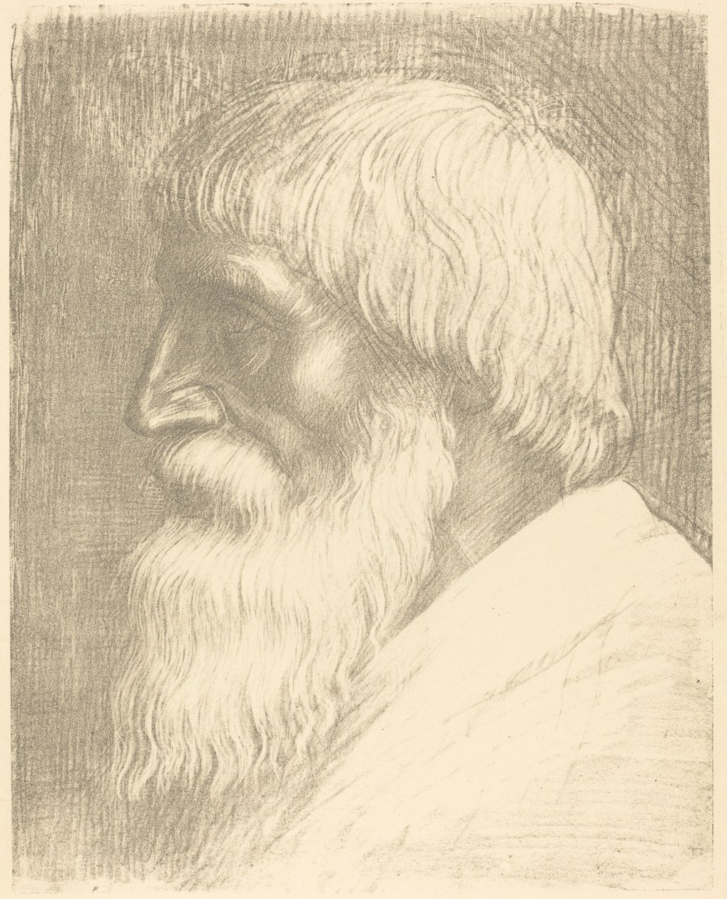 Hoofd van een man door Alphonse Legros