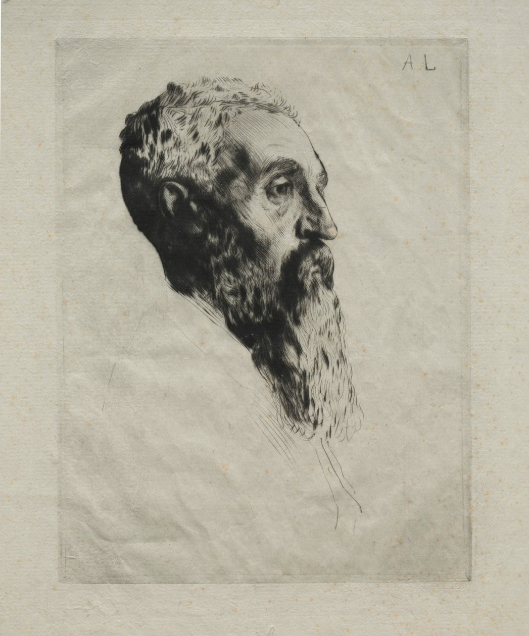 Hoofd van een Model door Alphonse Legros