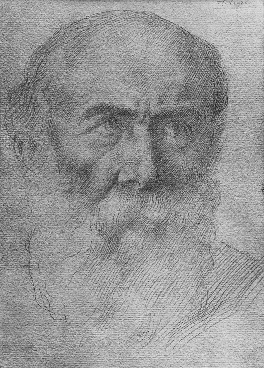 Hoofd van een man door Alphonse Legros