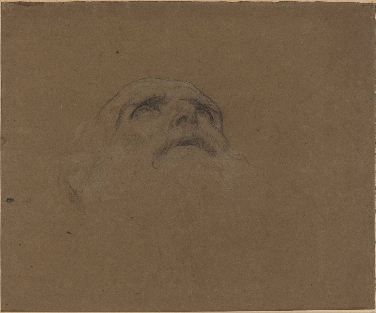 Hoofd van een oude man door Alphonse Legros