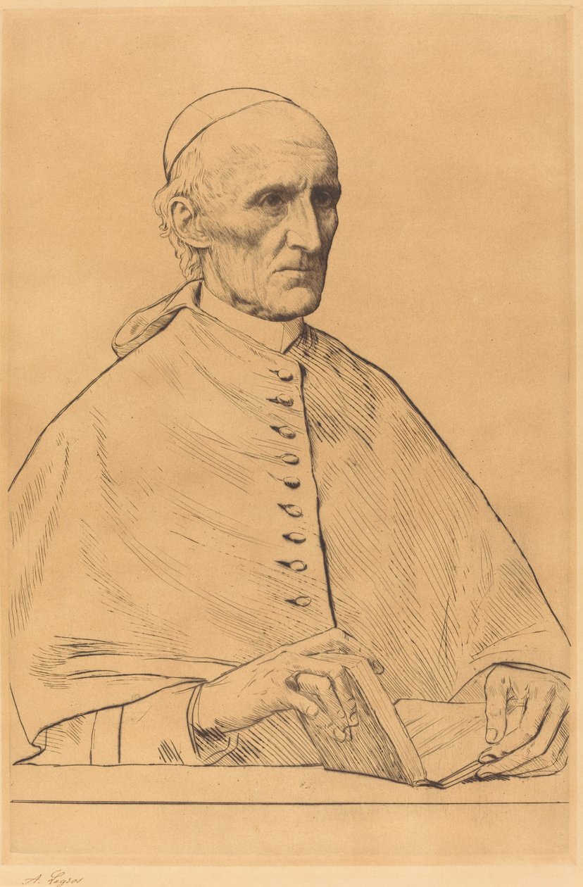 Zijne Eminentie Kardinaal Manning, 1e plaat door Alphonse Legros