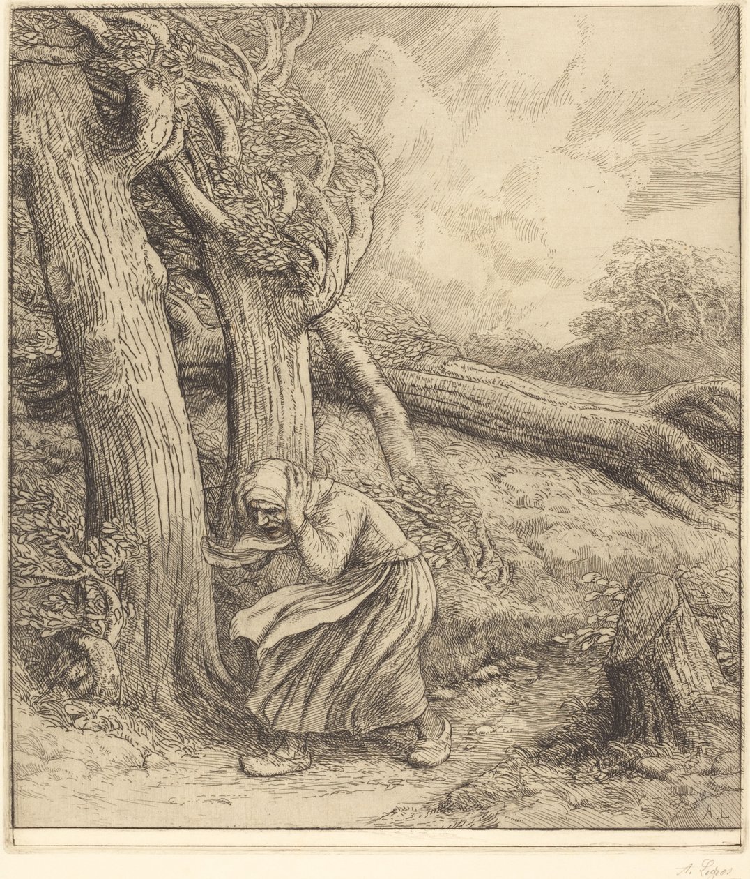 Orkaan door Alphonse Legros