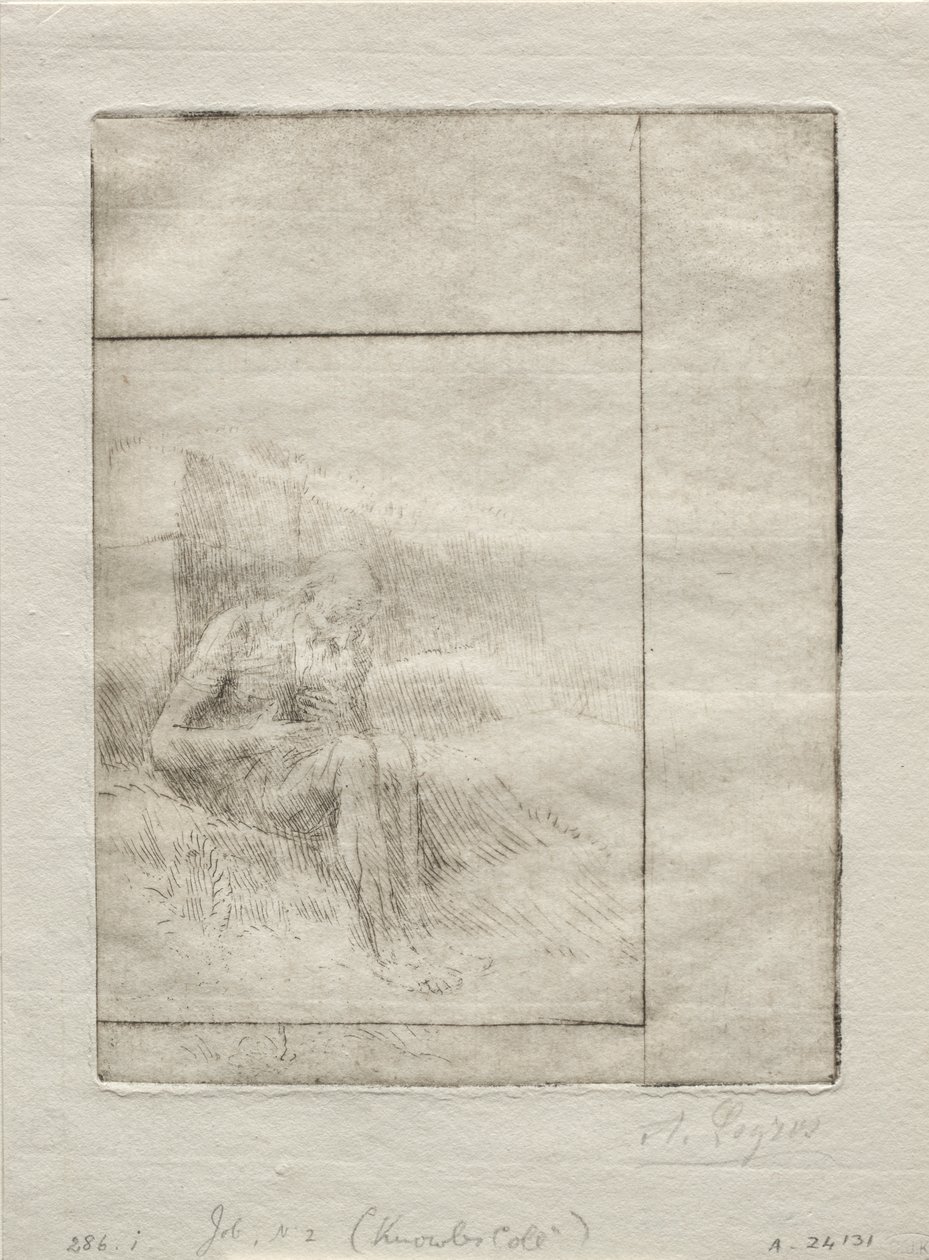 Job (2e Plaat) door Alphonse Legros