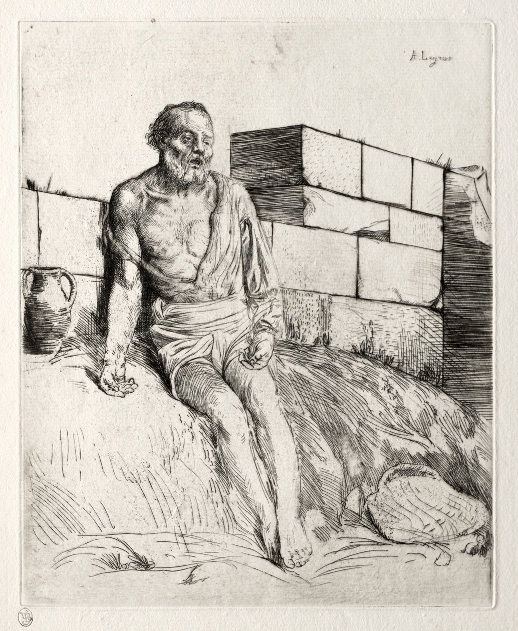 Job Eerste Plaat door Alphonse Legros