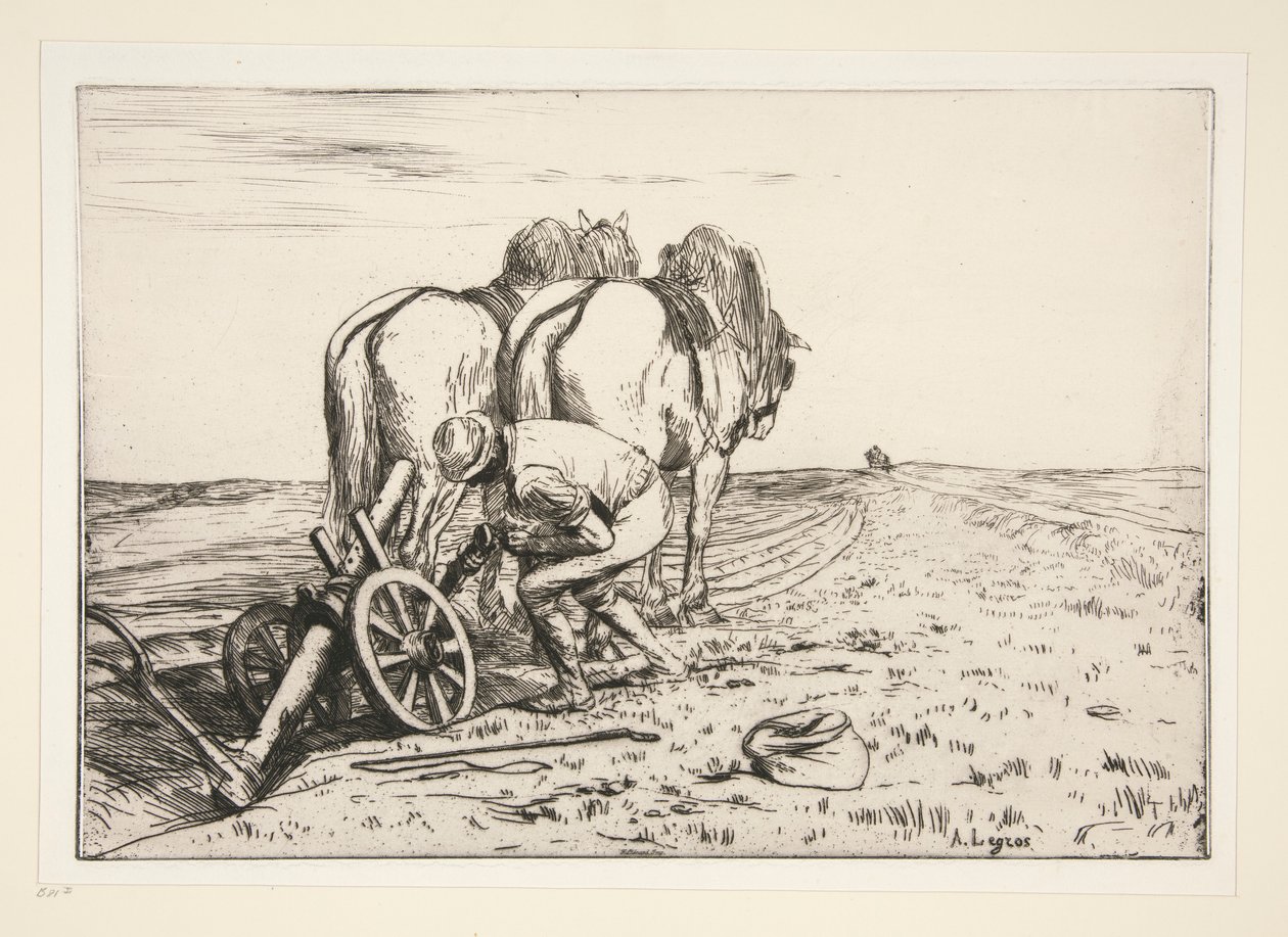 De Ploeg door Alphonse Legros