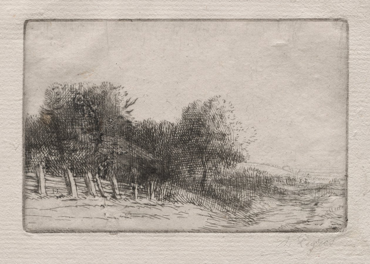 Landschap (Un Paysage) door Alphonse Legros