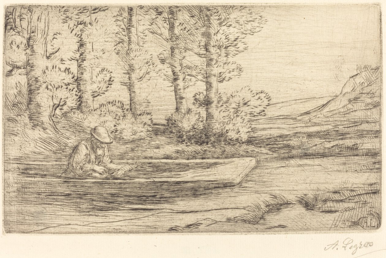 Landschap Paysage door Alphonse Legros