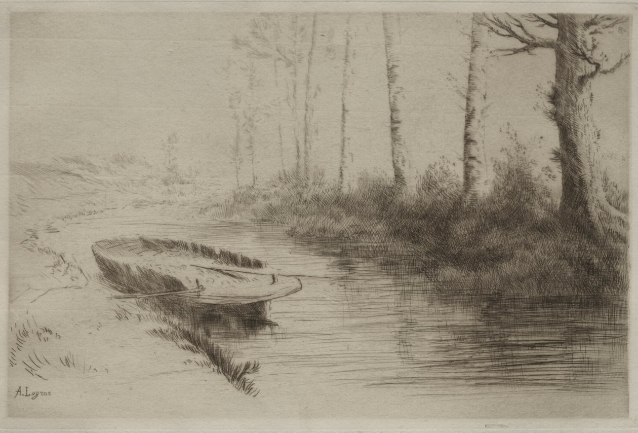 Het Kanaal: Ochtend Effect door Alphonse Legros