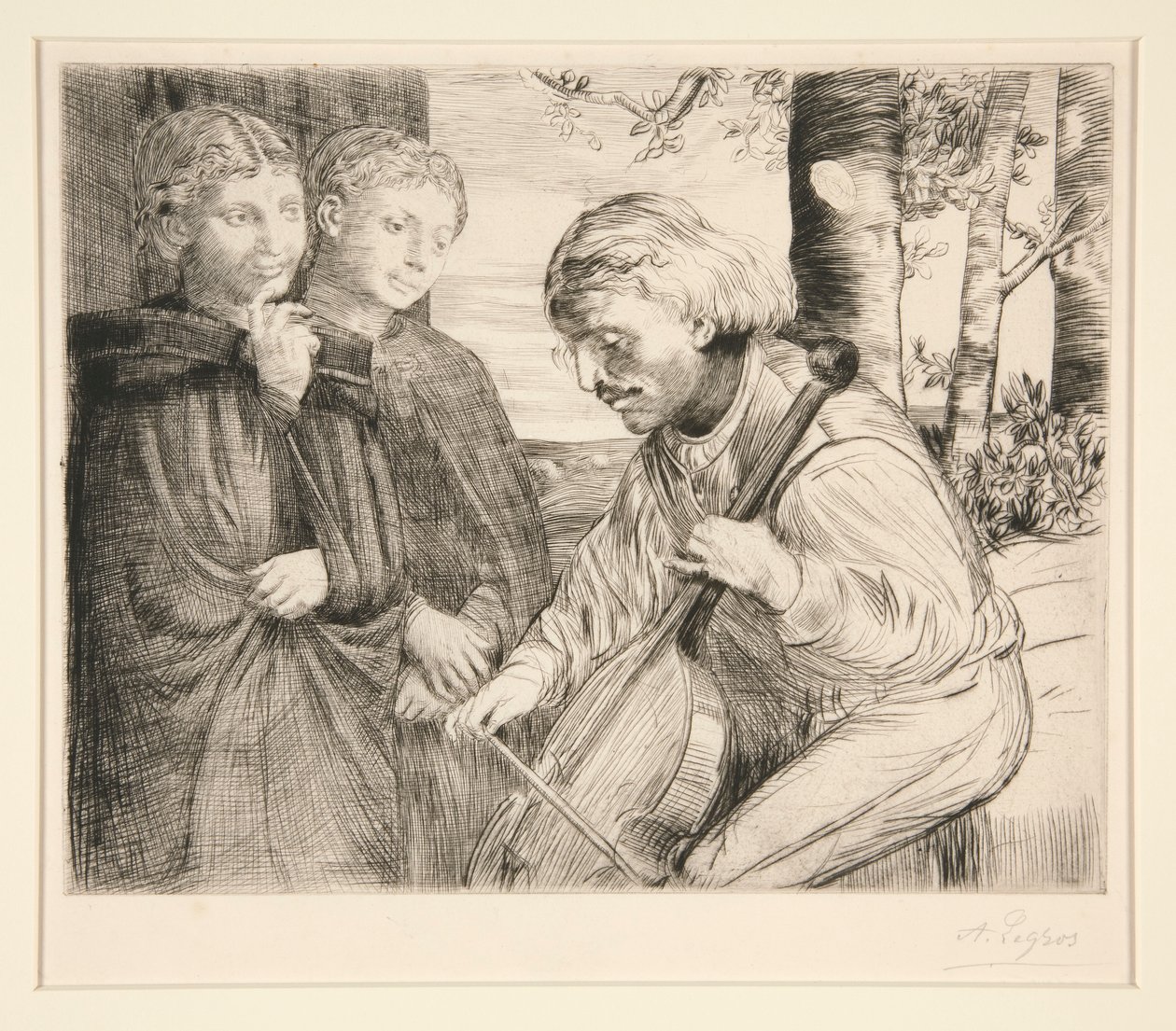 Le Joueur de Voile (De Vioolspeler) door Alphonse Legros