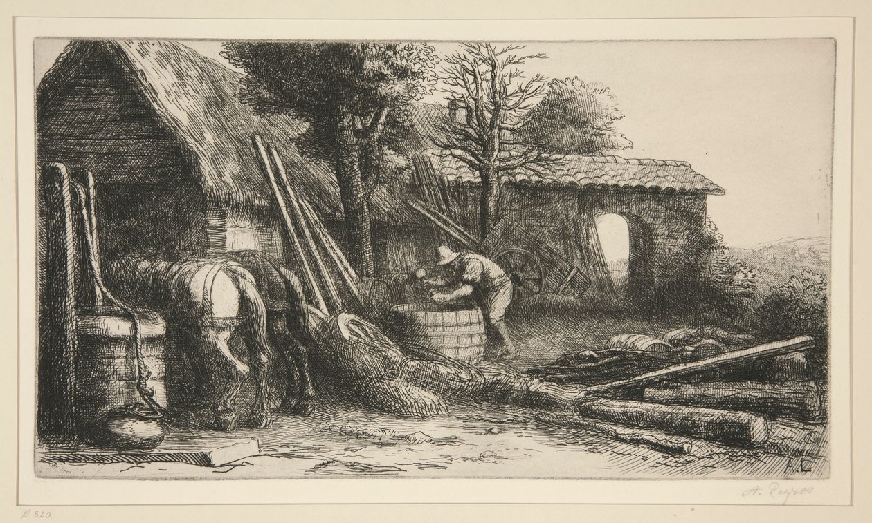 Le Tonnelier (De kuiper) door Alphonse Legros