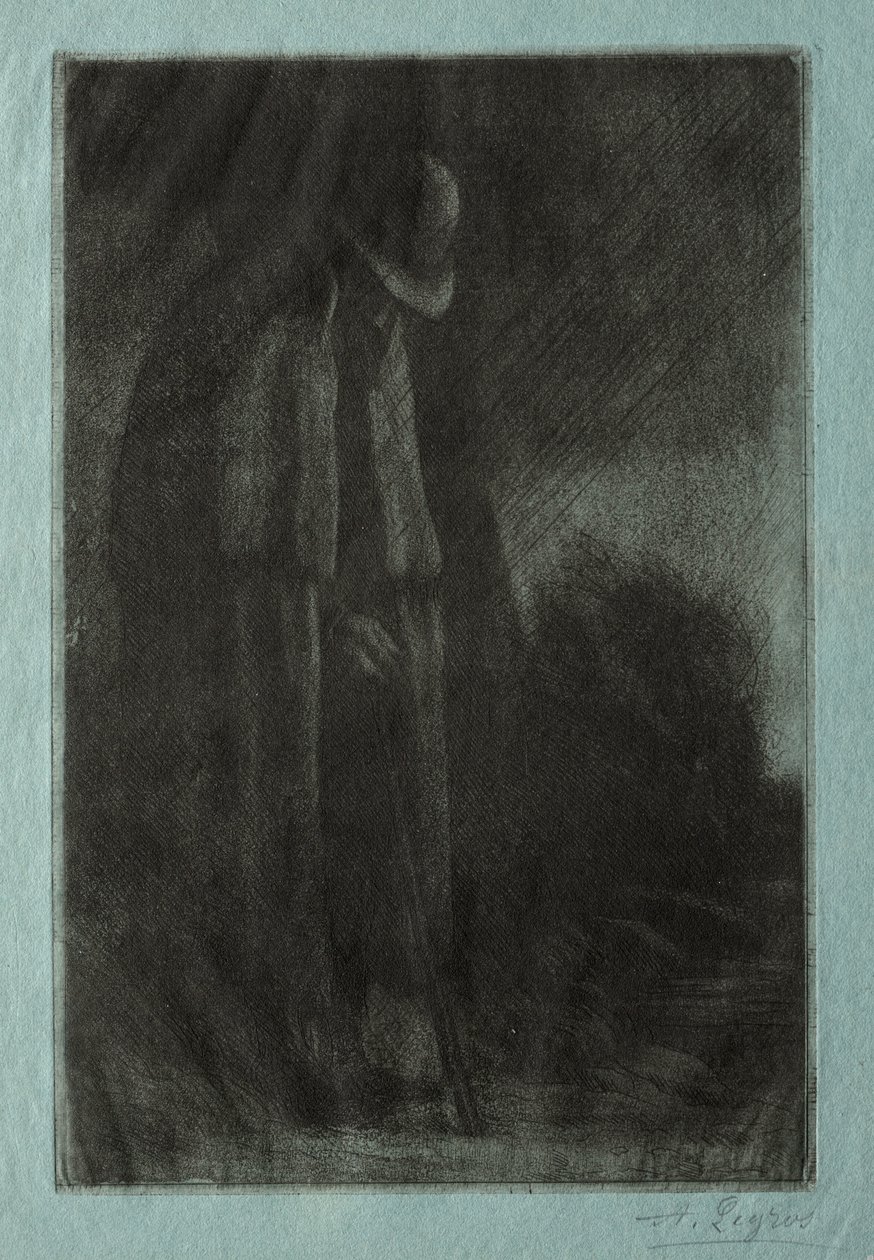 De Reiziger in de Schuilplaats door Alphonse Legros