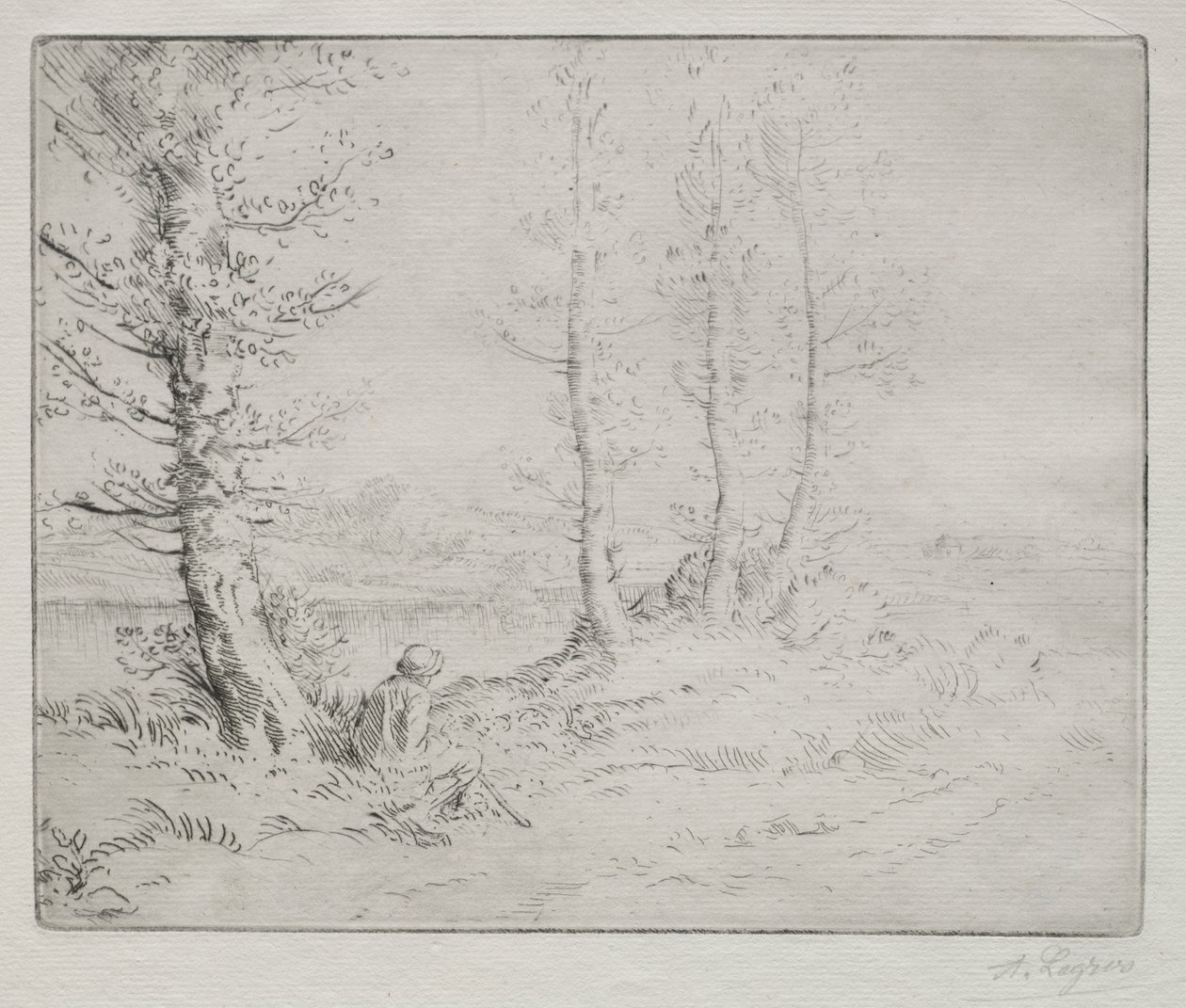 Langs de oever door Alphonse Legros