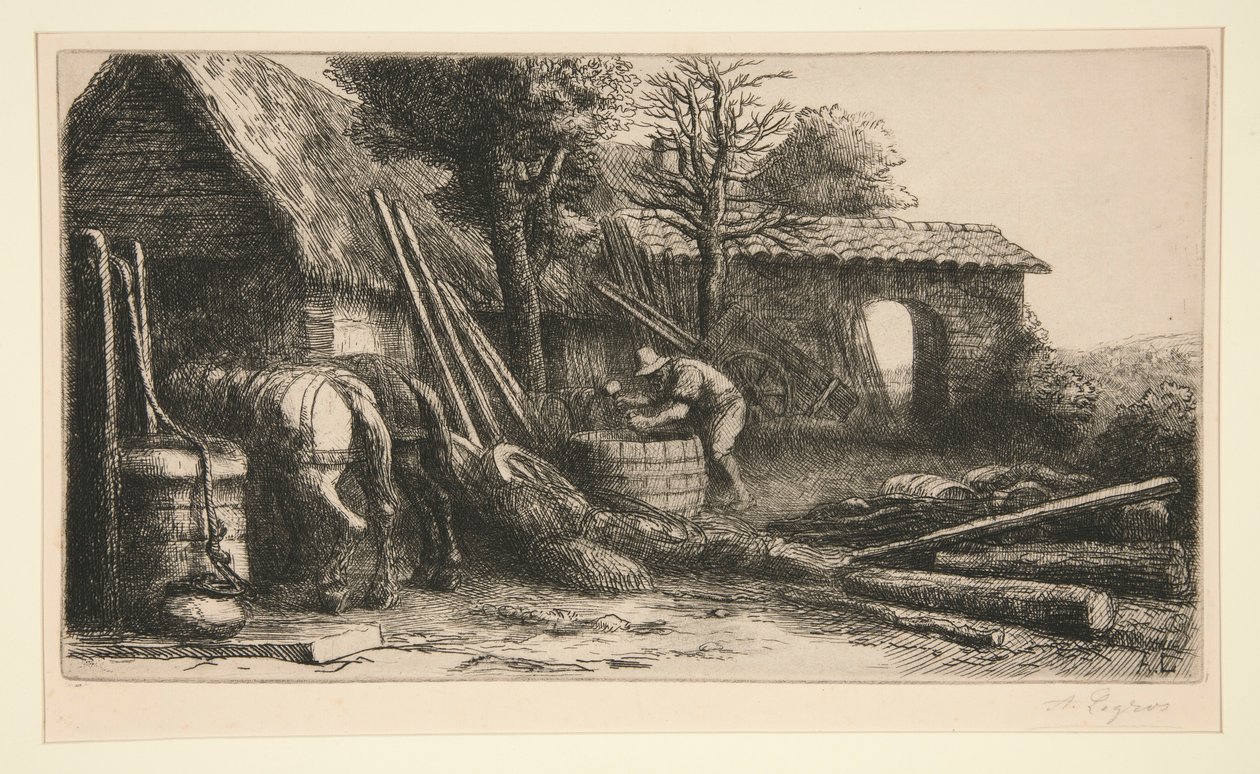 Le tonnelier (De kuiper) door Alphonse Legros