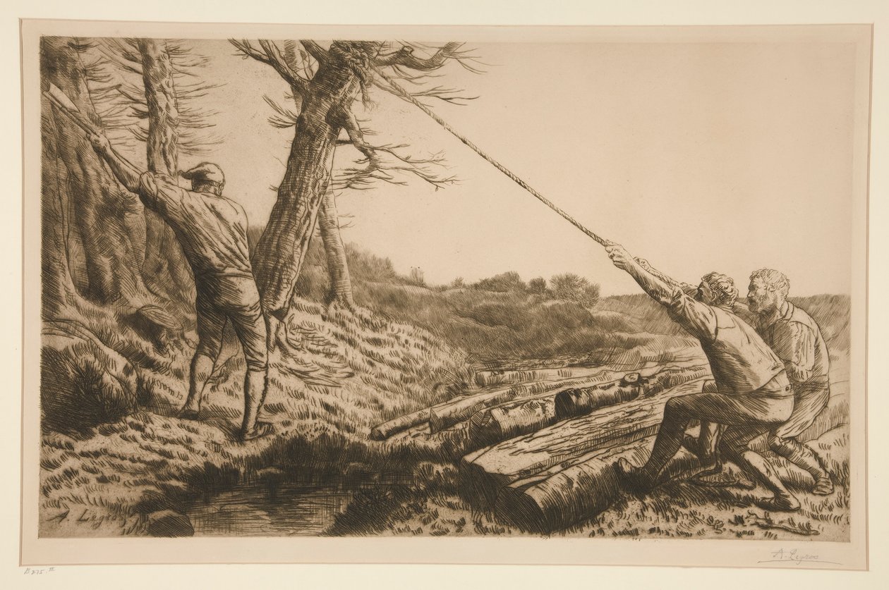 Les bûcherons (Houthakkers) door Alphonse Legros