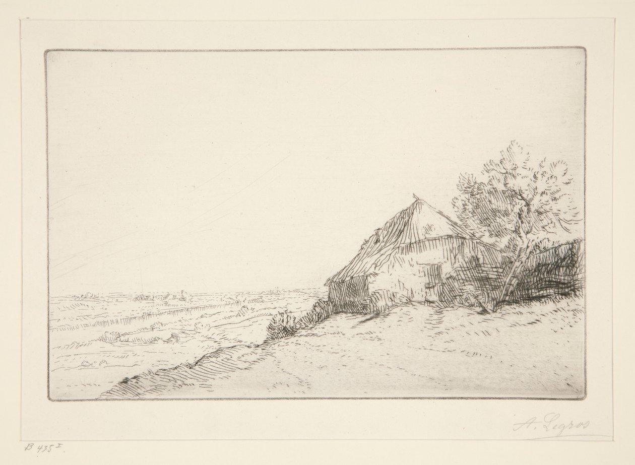 Masure sur la Colline door Alphonse Legros