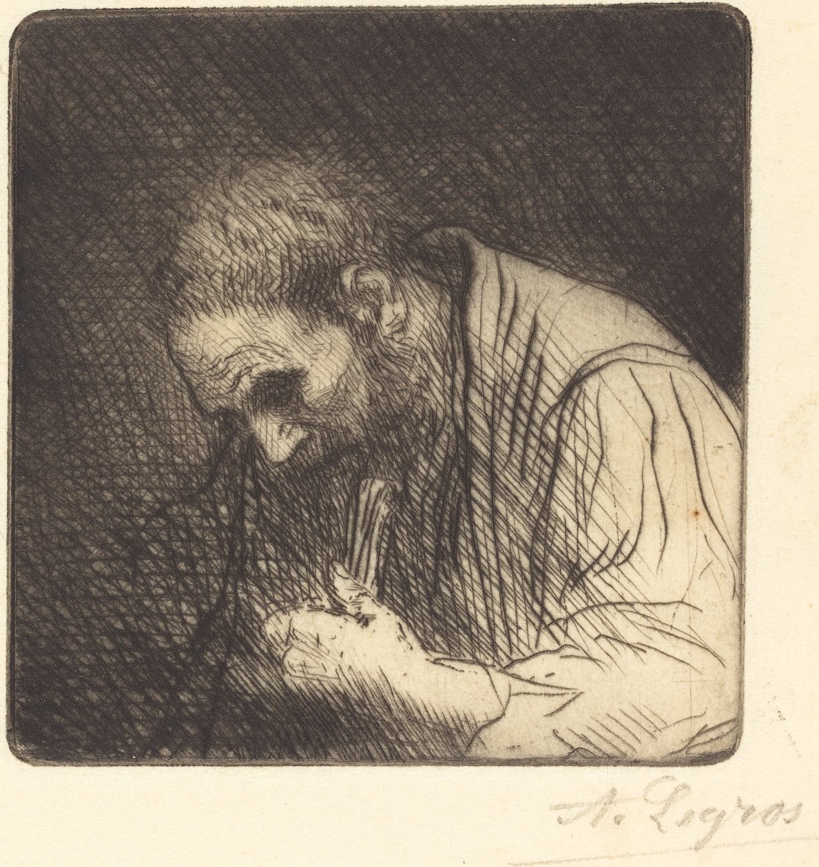 Arme man (Pauvre homme) door Alphonse Legros