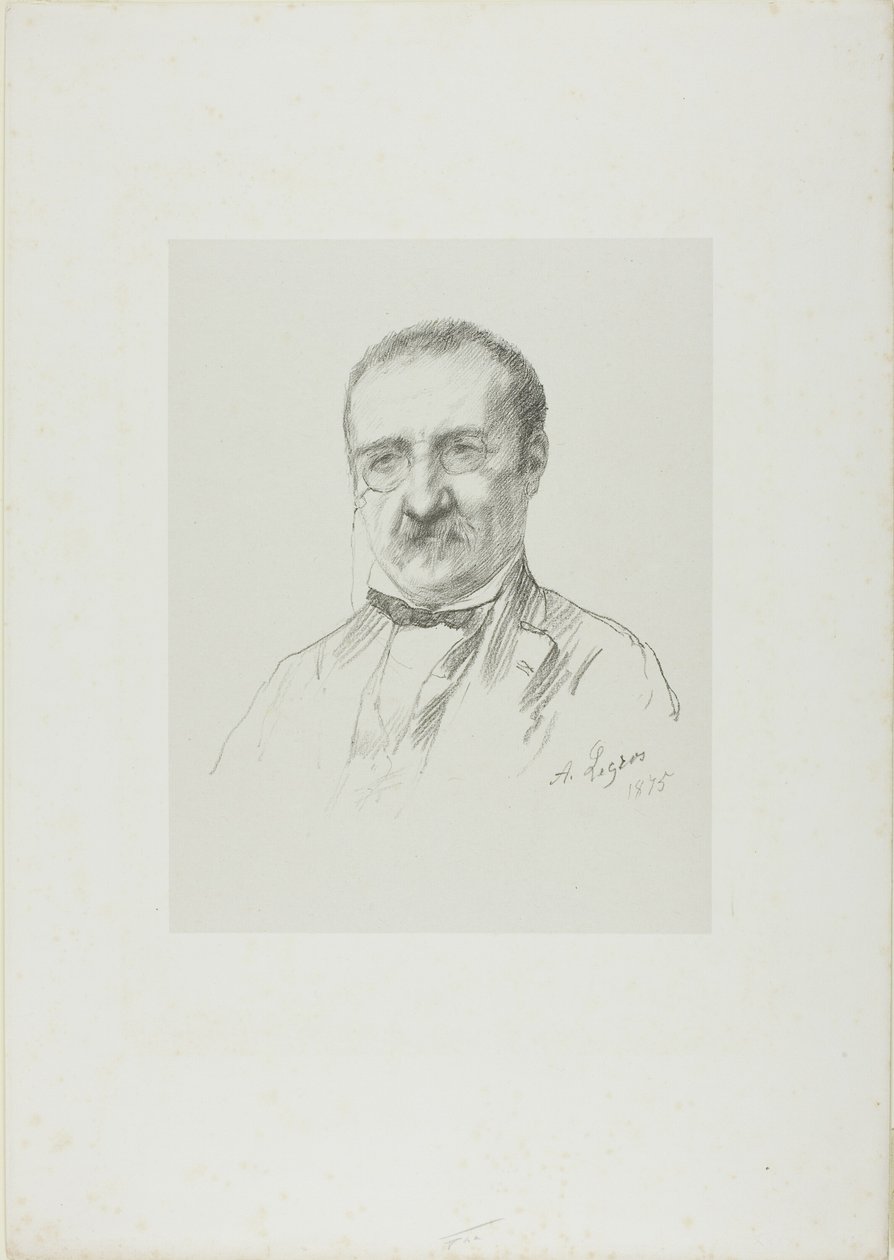 Portret van Champfleury door Alphonse Legros
