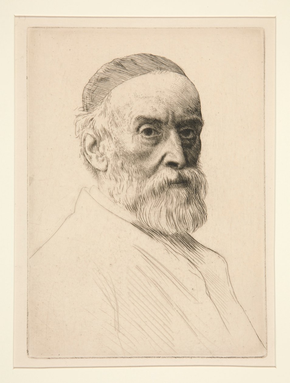 Portret van G.F. Watts (R.A.) door Alphonse Legros