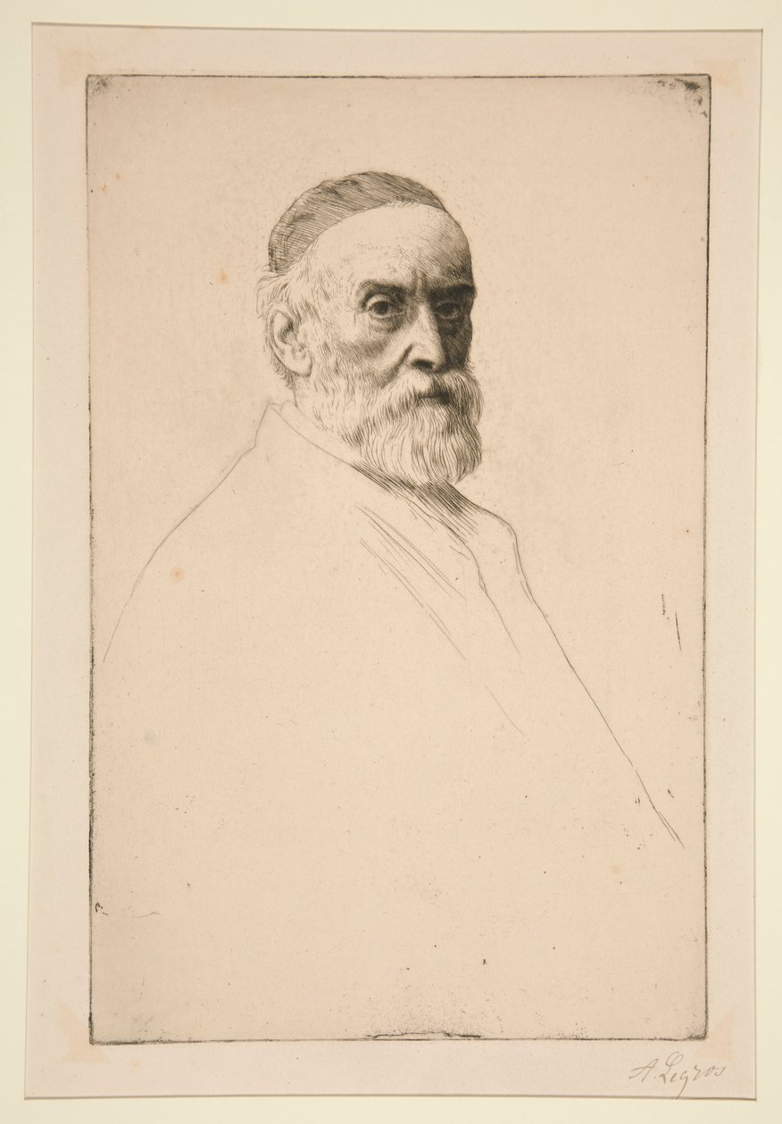 Portret van G.F. Watts, R.A. door Alphonse Legros