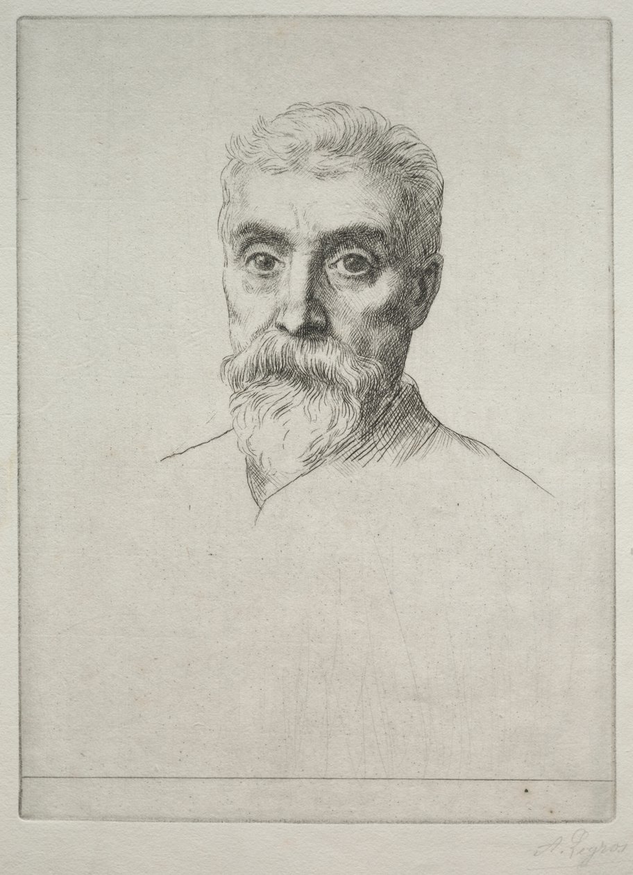 Portret van Sir Hiram S. Maxim door Alphonse Legros