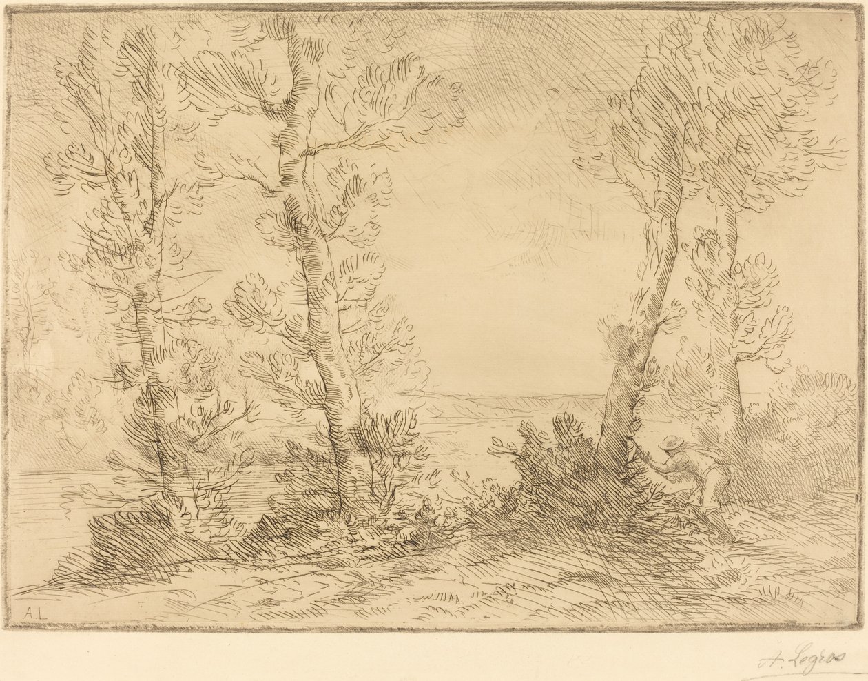 Zalmvisser Le pecheur du saumon door Alphonse Legros