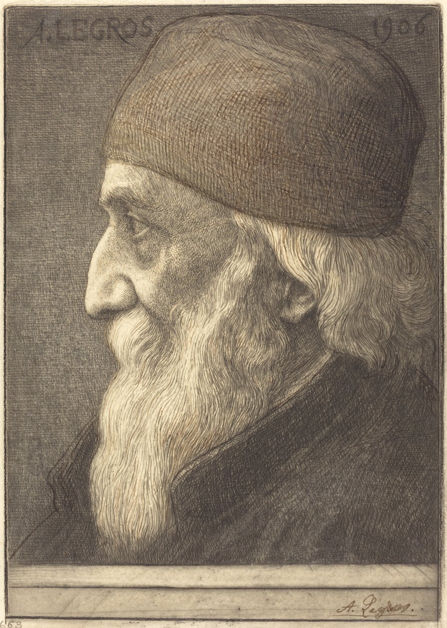 Zelfportret, 13e plaat door Alphonse Legros