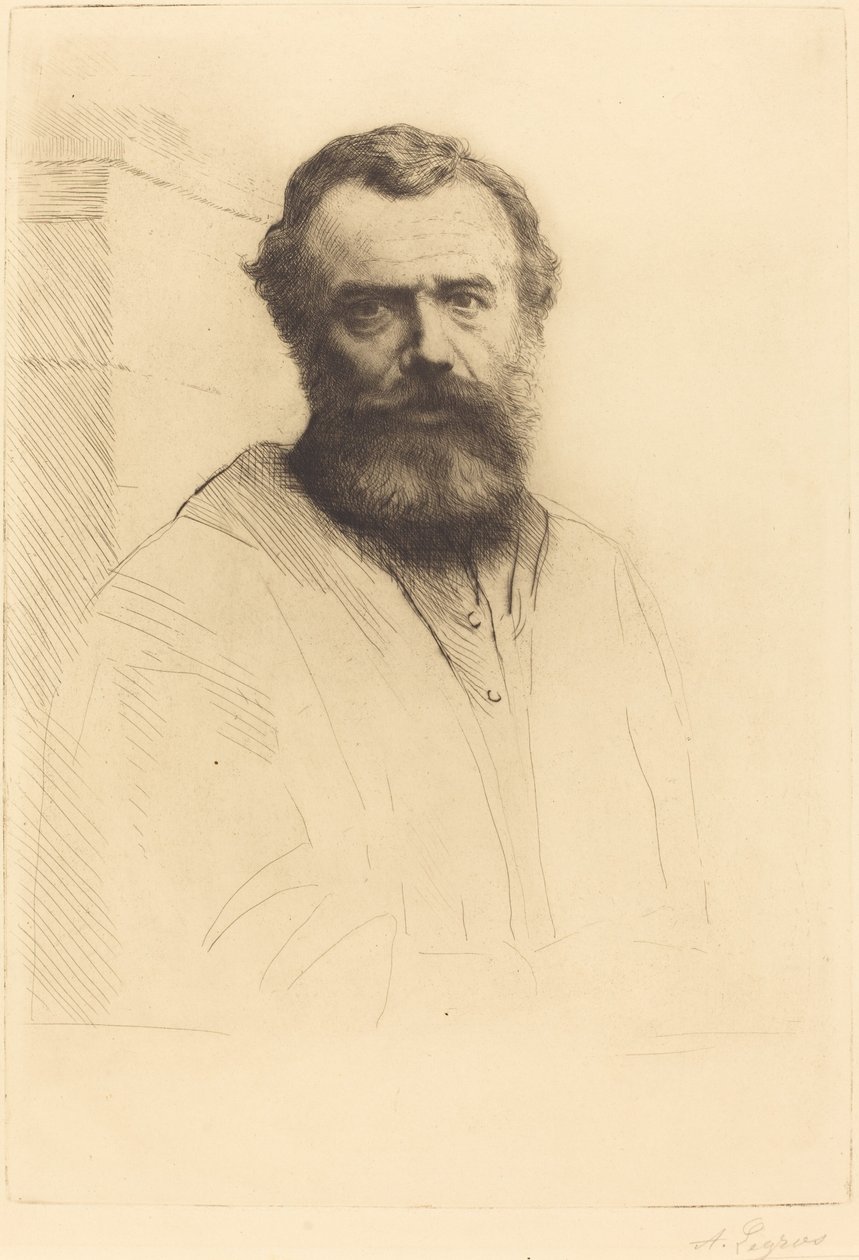 Zelfportret, 3e plaat door Alphonse Legros
