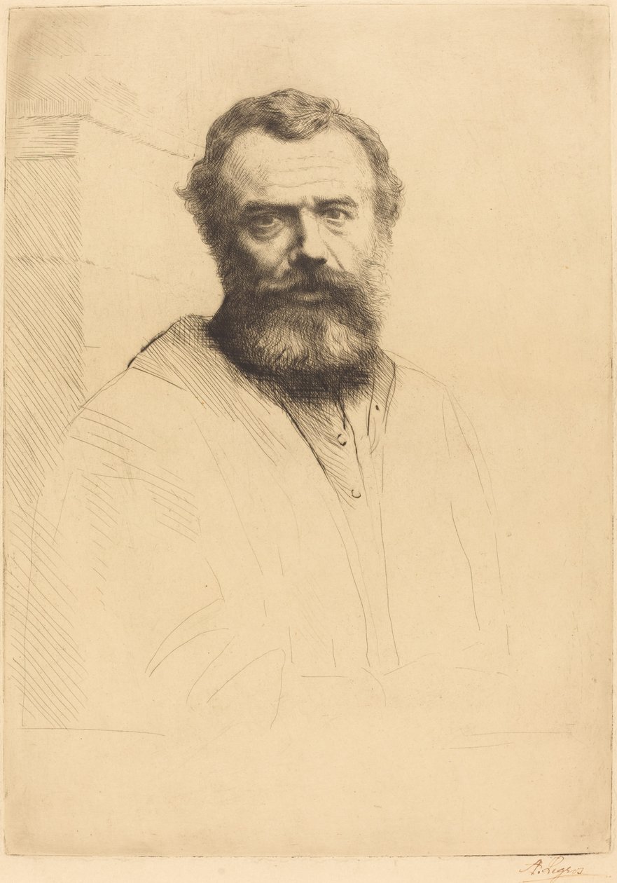 Zelfportret, 3e plaat door Alphonse Legros