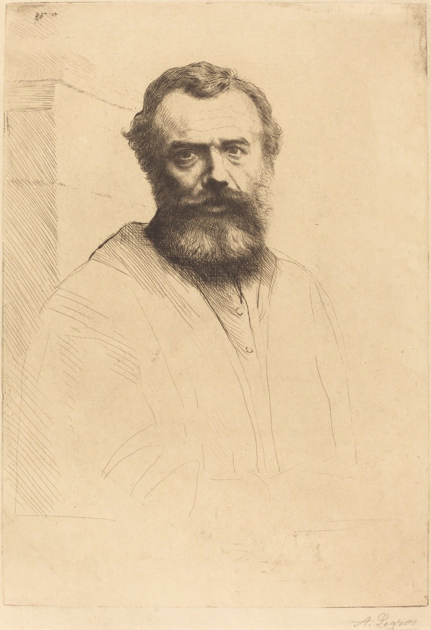 Zelfportret, 3e plaat door Alphonse Legros