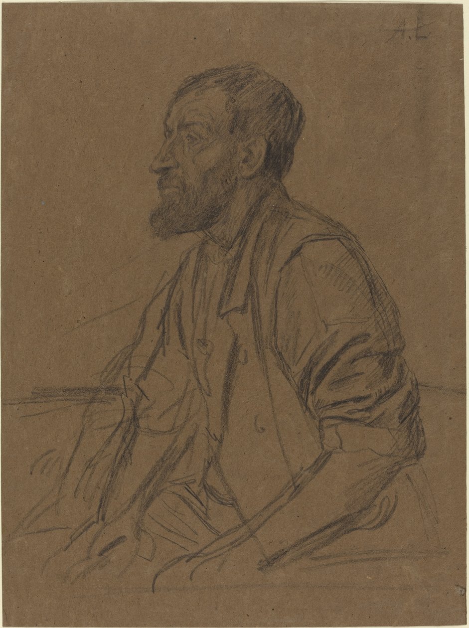 Studie van een arbeider door Alphonse Legros