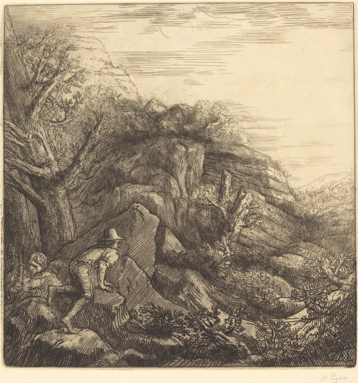 Zonsopgang door Alphonse Legros